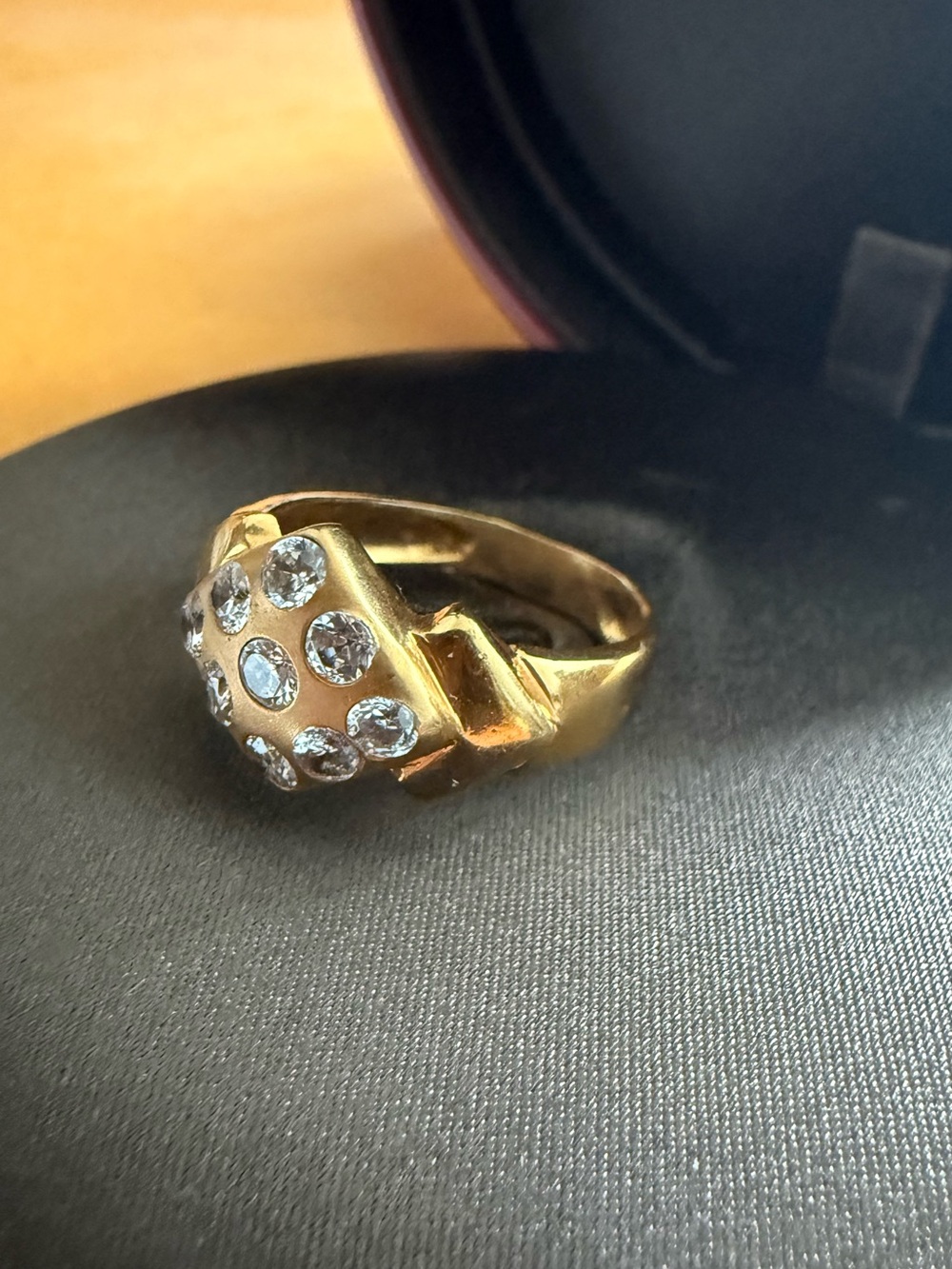 Rare 21k Solid Gold Vintage Dubai Geometric Star Cluster Ring Size 7.75 - 4.20g - Picture 5 of 12